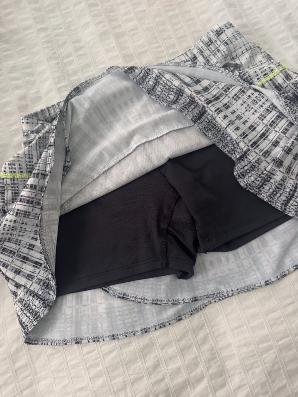 Lucky in Love Tennis Skirt — White & Gray | Size XS | Like New | Pickleball - Picture 5 of 7